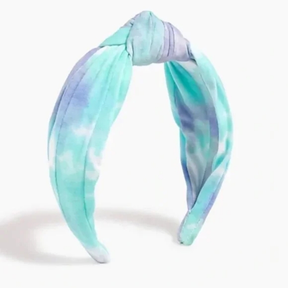 J. Crew Accessories - J.Crew Blue Aqua Tie Dye Headband